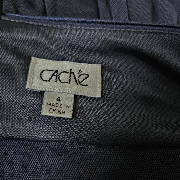 Navy Vintage Cache Halter Gown - Picture 9 of 13